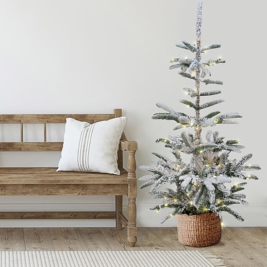 Northlight Slim Nordmann Artificial Warm Clear Led Lights 6 1/2 Foot Pre-Lit Fir Christmas Tree