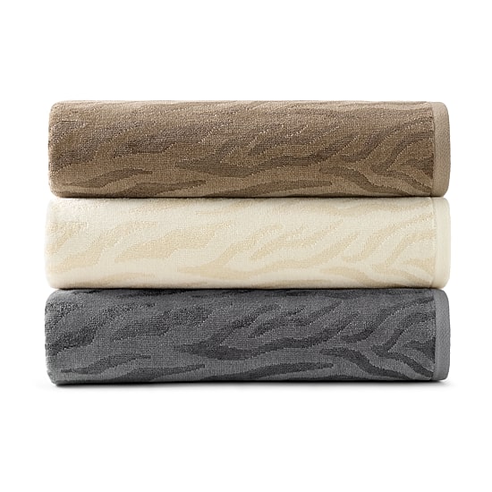 Fieldcrest Oversized Zebra Textured Bath Towel