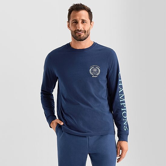 Xersion Mens Crew Neck Long Sleeve Regular Fit Graphic T-Shirt