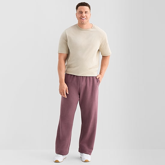 Xersion Quick Dry Cotton Blend Fleece Mens Straight Regular Fit Big and Tall Workout Pant