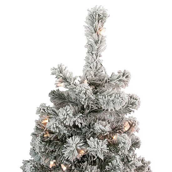 Northlight Madison Artificial  Clear Lights 4 1/2 Foot Flocked Pine Christmas Tree