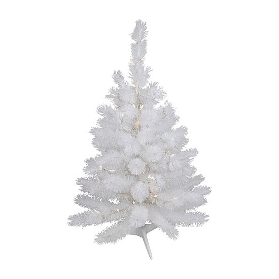 Northlight White Alaskan Artificial  Warm White Led Lights 3 Foot Pre-Lit Pine Christmas Tree