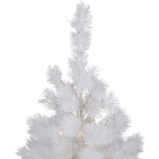 Northlight White Alaskan Artificial  Warm White Led Lights 3 Foot Pre-Lit Pine Christmas Tree