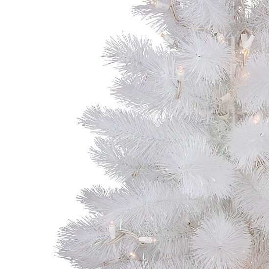 Northlight White Alaskan Artificial  Warm White Led Lights 3 Foot Pre-Lit Pine Christmas Tree