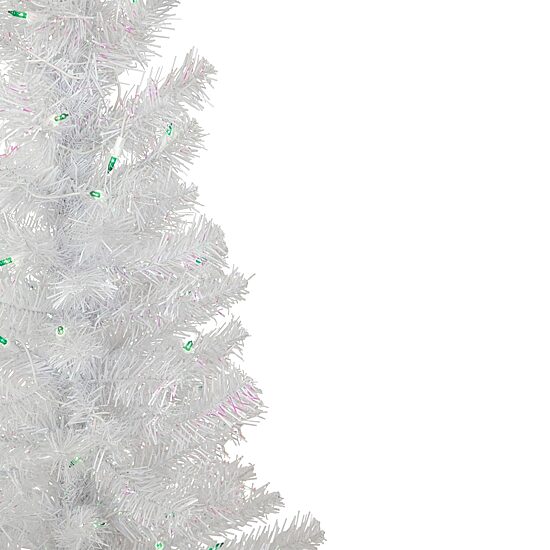 Northlight Rockport White Artificial  Green Lights 4 Foot Pre-Lit Pine Christmas Tree