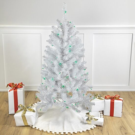 Northlight White Artificial  Green Lights 4 Foot Pre-Lit Christmas Tree