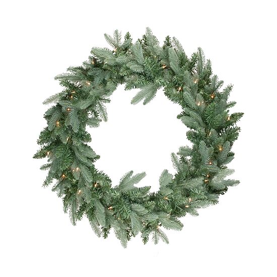 Pre-Lit Washington Frasier Fir Artificial Christmas Wreath - 48-Inch  Clear Lights