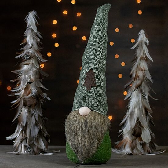 Northlight 21-Inch Green And Brown Weighted Christmas Tree  Tabletop Christmas Gnome