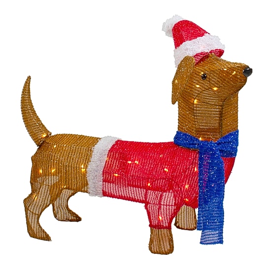 Northlight 26in Led Lighted Dachshund Dog Christmas Yard Art