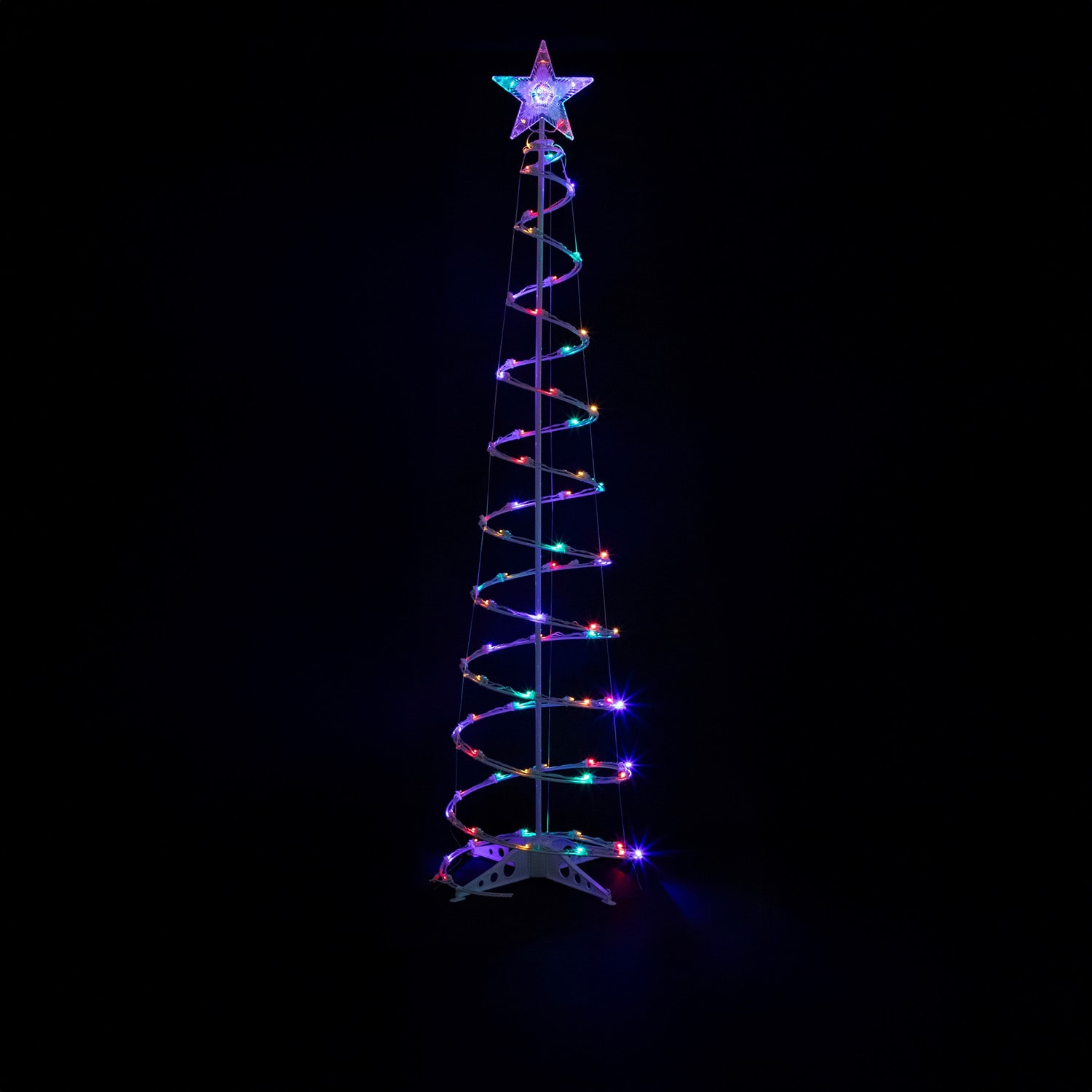 Northlight 6ft Led Lighted Spiral Cone Tree  Multi Lights Christmas Yard Art