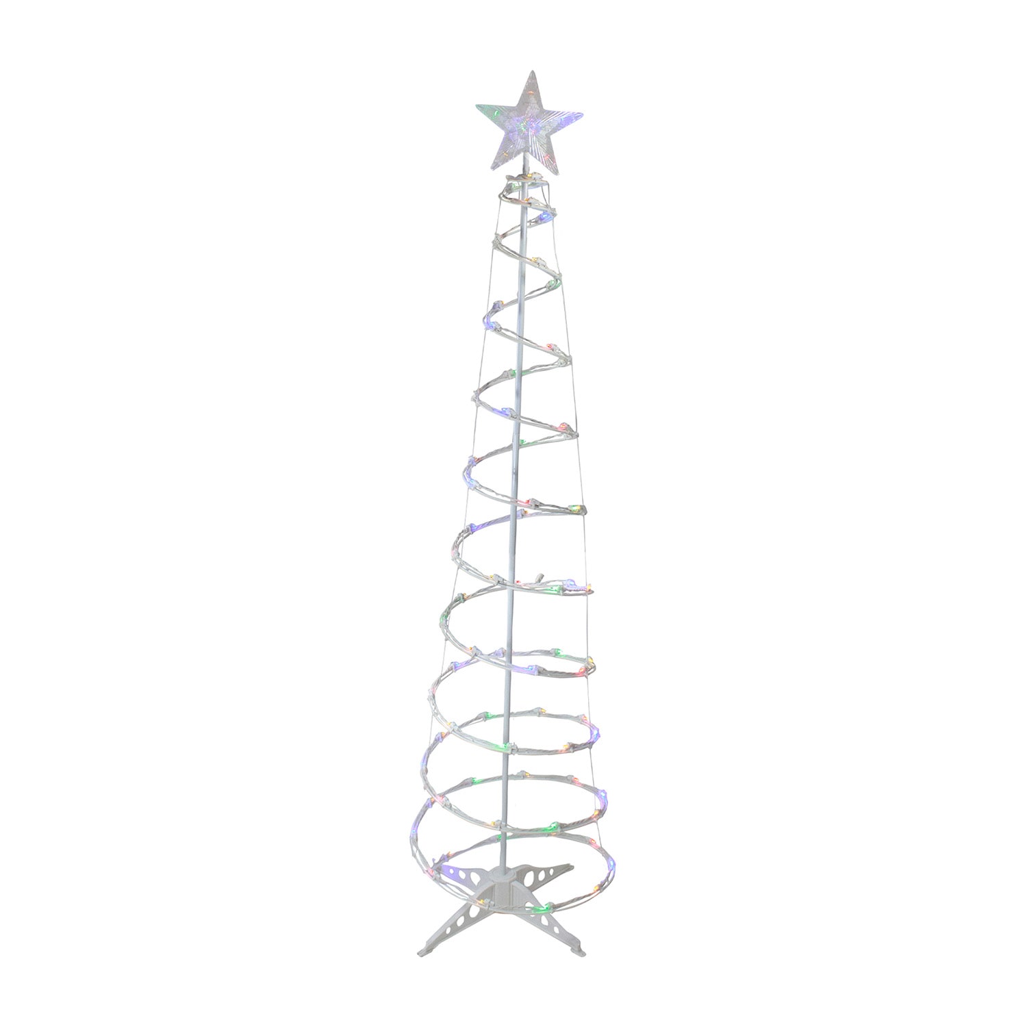 Northlight 6ft Led Lighted Spiral Cone Tree  Multi Lights Christmas Yard Art