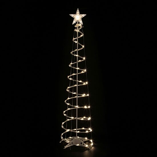 Northlight 6ft Led Lighted Spiral Cone Tree  Warm White Lights Christmas Yard Art