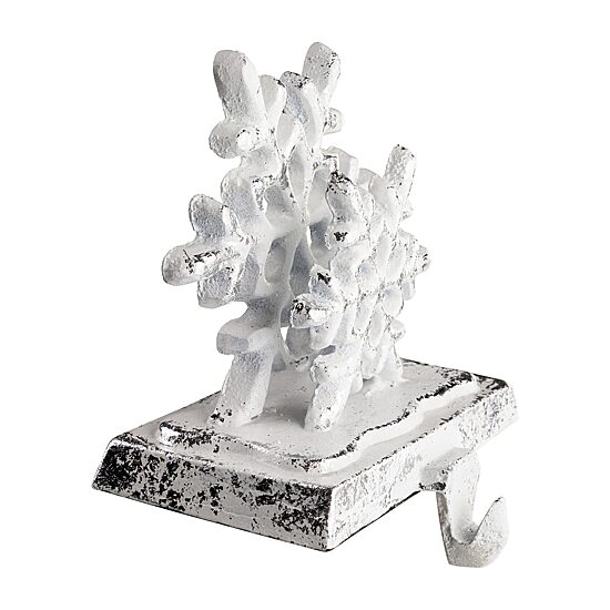 Northlight 12.5in Silver Snowflake 3-pc. Christmas Stocking Holder