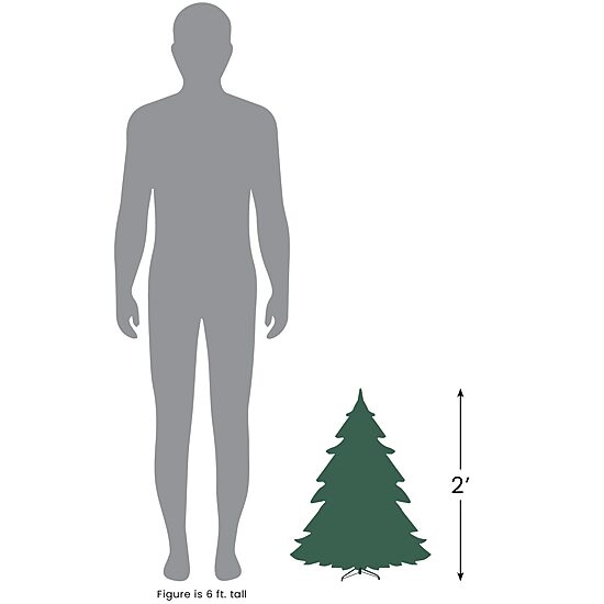 Northlight Slim White Artificial Green Lights 2 Foot Pre-Lit Christmas Tree