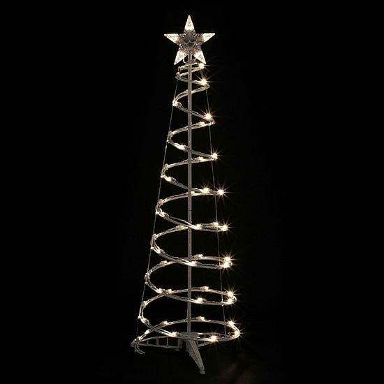 Northlight 4ft Led Lighted Spiral Cone Tree  Warm White Lights Christmas Yard Art