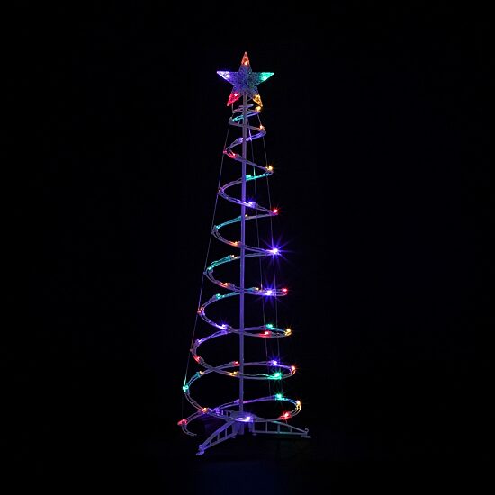 Northlight 4ft Led Lighted Spiral Cone Tree  Multi Lights Christmas Yard Art