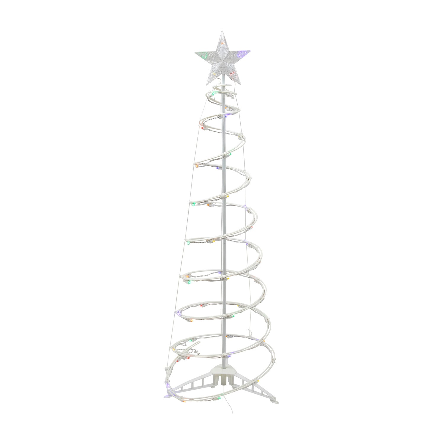 Northlight 4ft Led Lighted Spiral Cone Tree  Multi Lights Christmas Yard Art