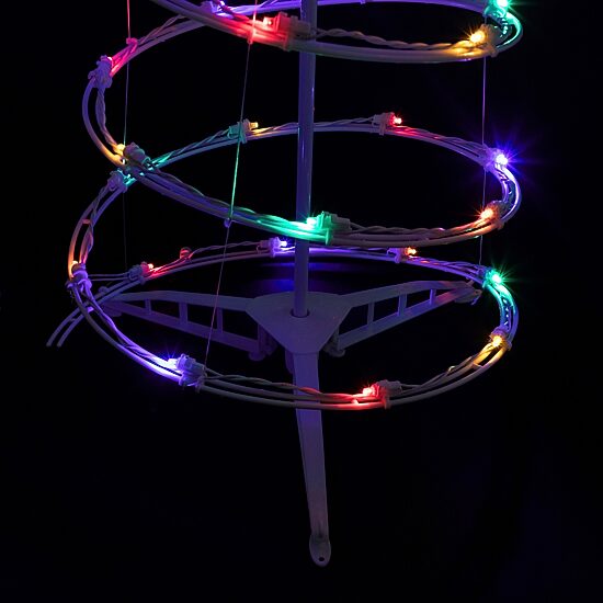 Northlight 4ft Led Lighted Spiral Cone Tree  Multi Lights Christmas Yard Art