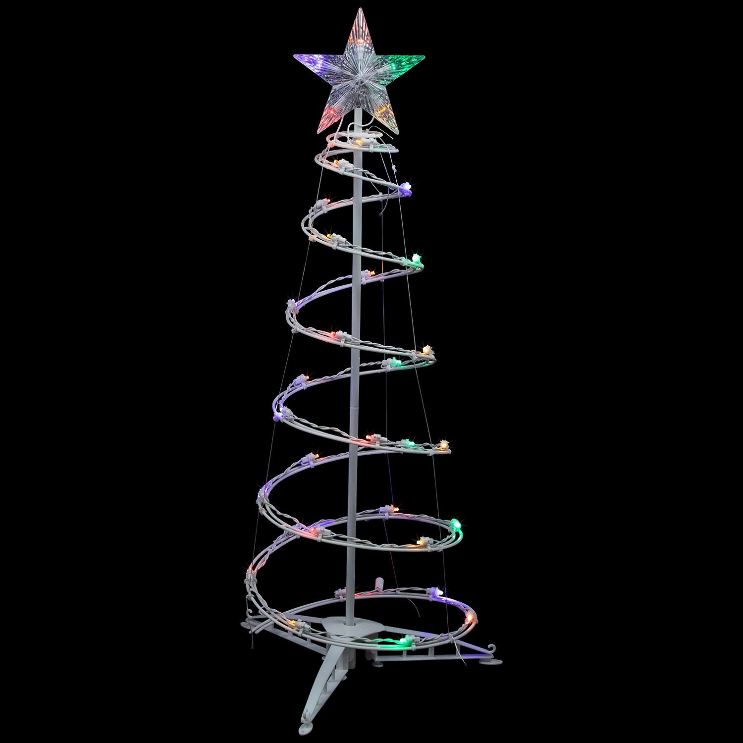Northlight 3ft Led Lighted Spiral Cone Tree  Multi Lights Christmas Yard Art