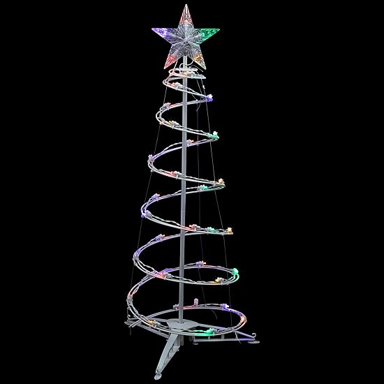 Northlight 3ft Led Lighted Spiral Cone Tree  Multi Lights Christmas Yard Art