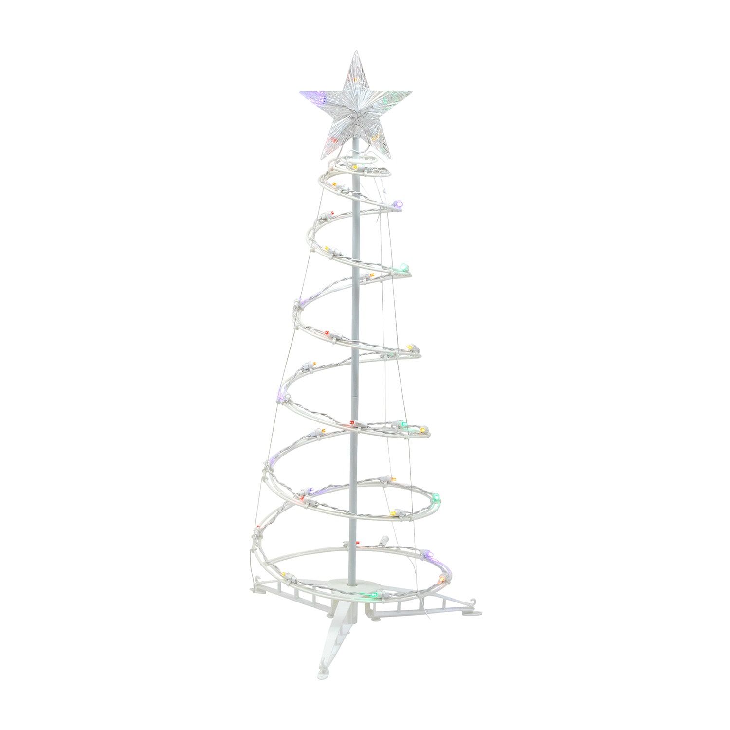 Northlight 3ft Led Lighted Spiral Cone Tree  Multi Lights Christmas Yard Art
