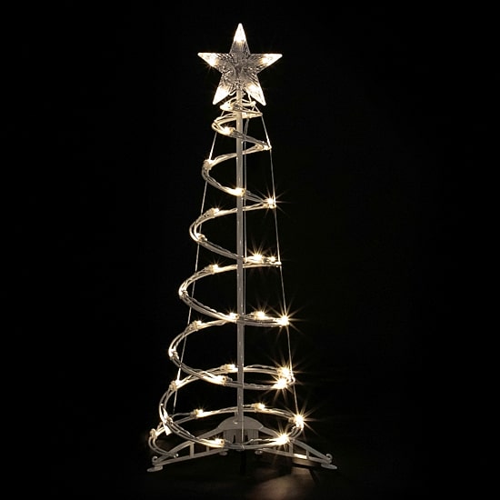 Northlight 3ft Led Lighted Spiral Cone Tree  Warm White Lights Christmas Yard Art