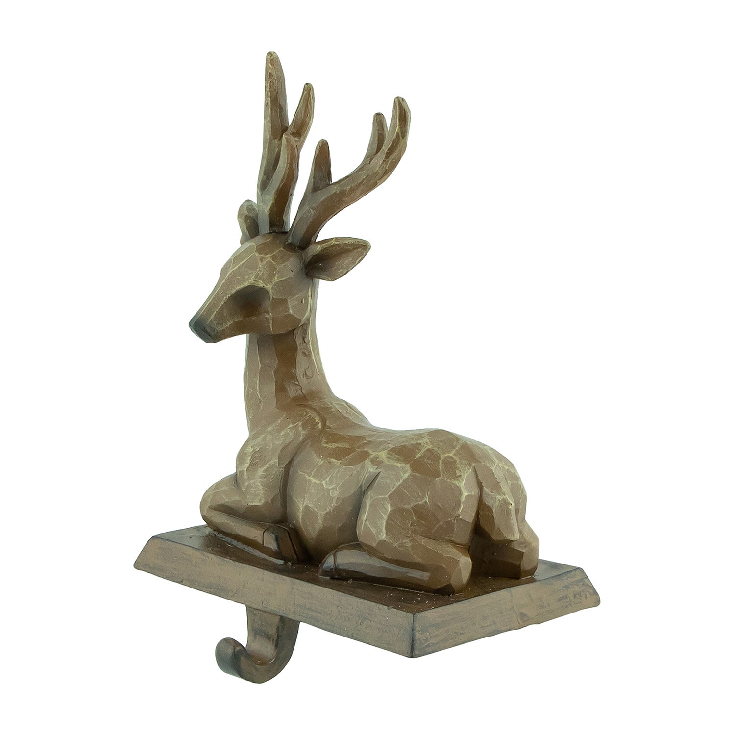 Northlight Brown Reindeer 7.25in 2-pc. Christmas Stocking Holder