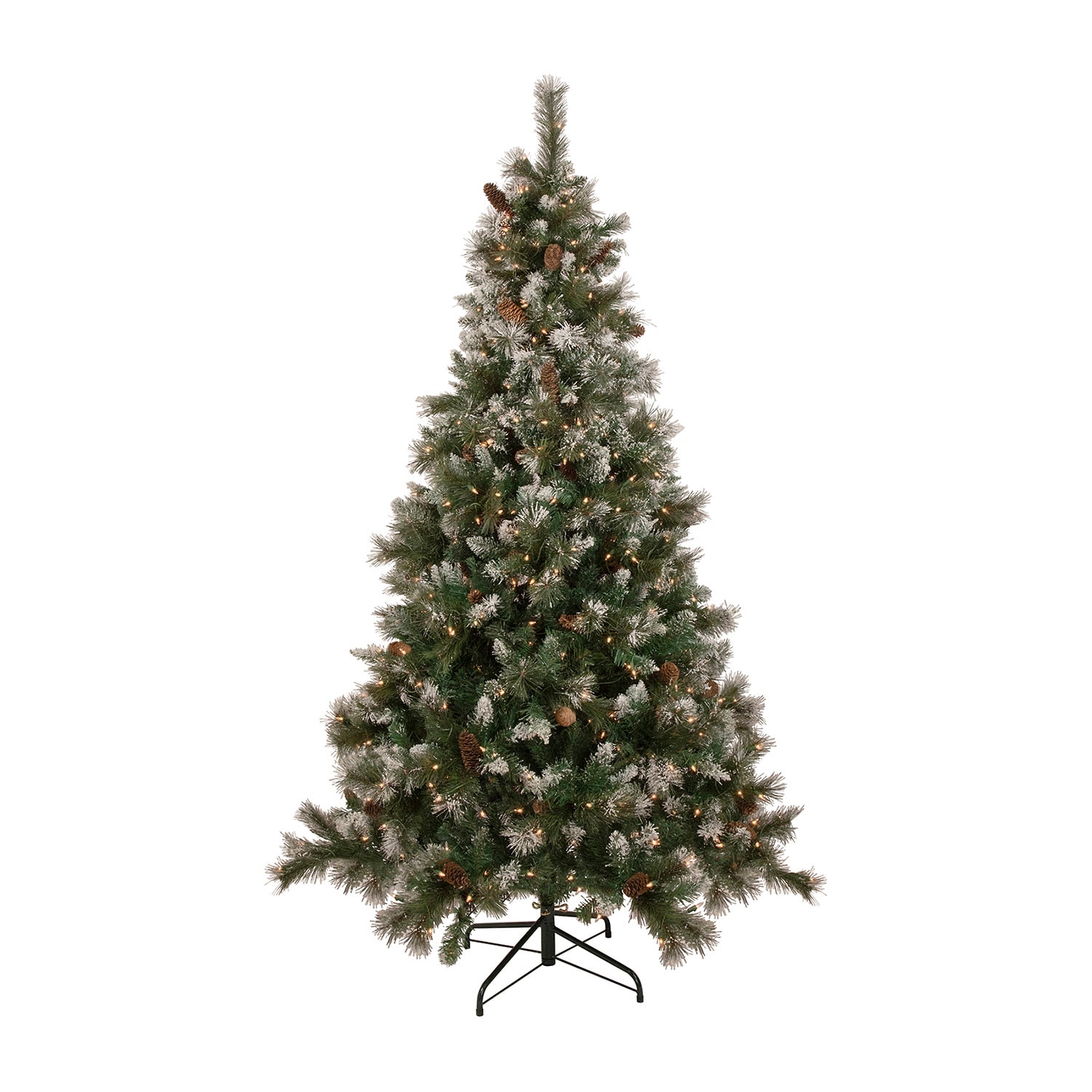 Northlight Snow Valley 7 1/2 Foot Pre-Lit Pine Christmas Tree