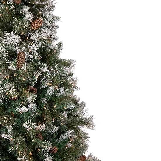 Northlight Snow Valley 7 1/2 Foot Pre-Lit Pine Christmas Tree