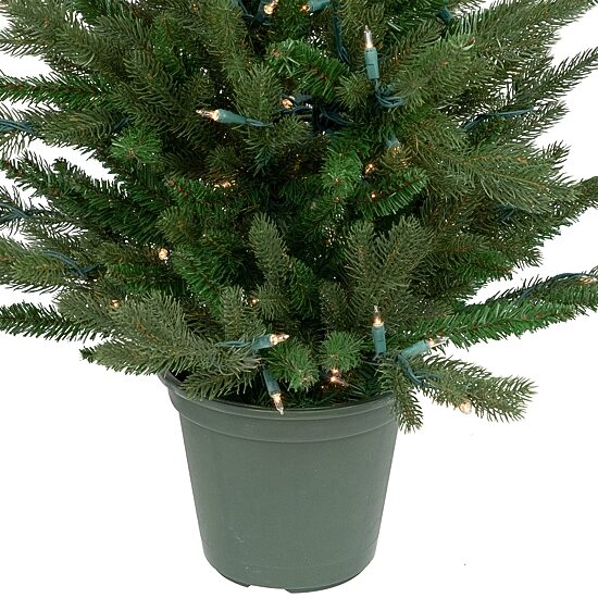 Northlight Spruce Potted 4 Foot Pre-Lit Spruce Christmas Tree