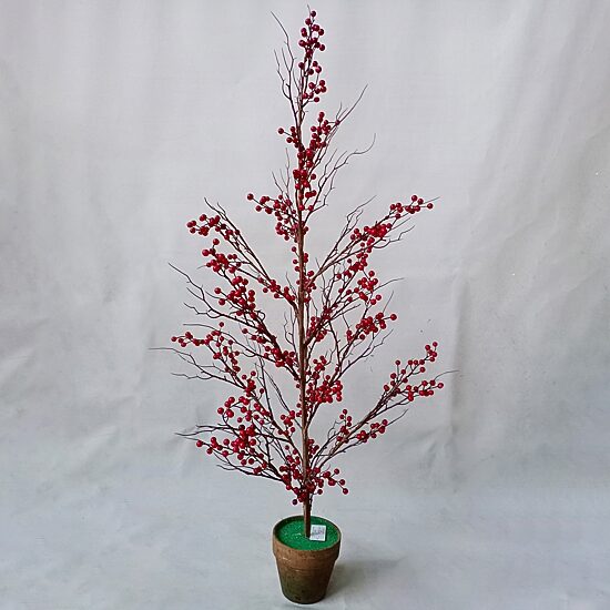 Northlight Potted Berry Twig Unlit 4 Foot Christmas Tree