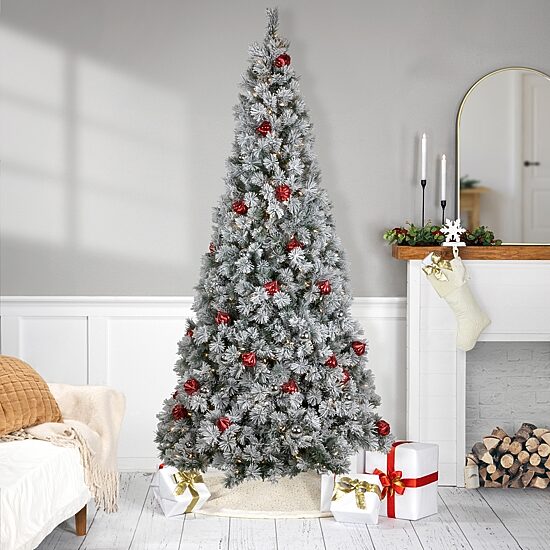 Northlight Snow Bristle 7 1/2 Foot Pre-Lit Pine Christmas Tree