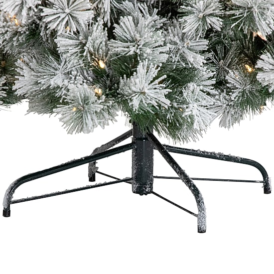 Northlight Snow Bristle 7 1/2 Foot Pre-Lit Pine Christmas Tree