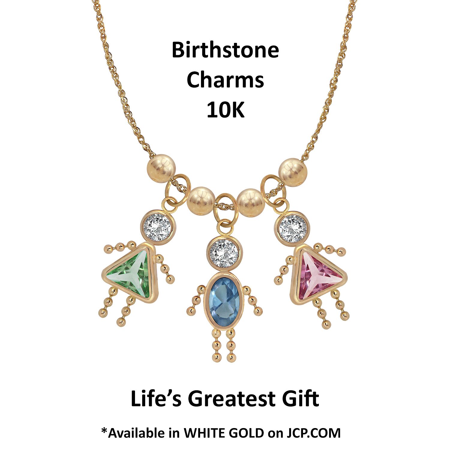 10K Gold May Birthstone Babies Boy Charm