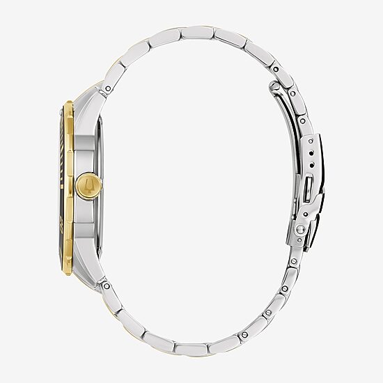 Bulova Mens Two Tone Stainless Steel Bracelet Watch 98b394