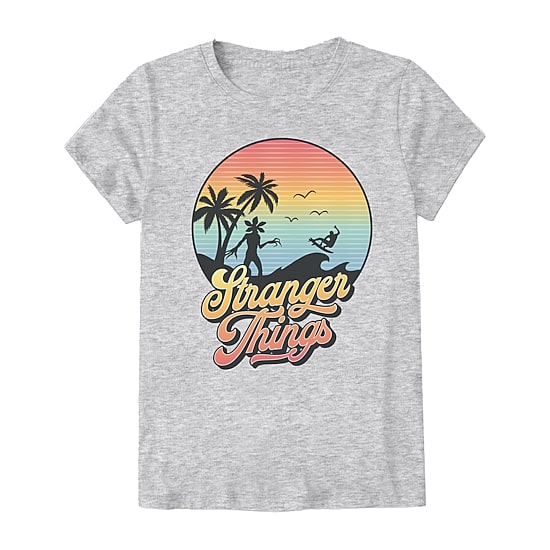 Little & Big Kid Girls Crew Neck Short Sleeve Regular Fit Stranger Things Graphic T-Shirt