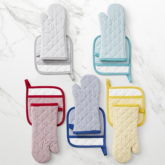 Cooks Chambray Stripe Pot Holder