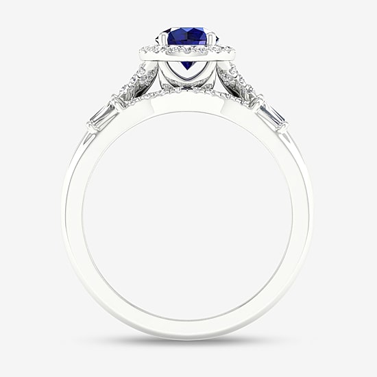 Modern Bride Gemstone Womens 1/3 CT. T.W. Genuine Pink Sapphire 10K Gold Round Halo Bridal Set
