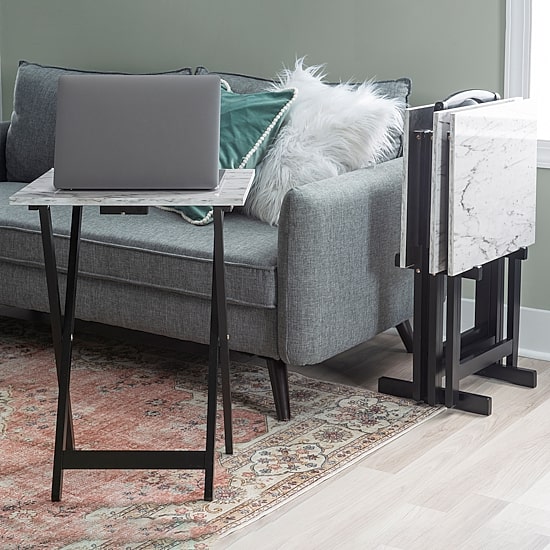 Breckenham Faux Marble 5-pc. TV Tray Table