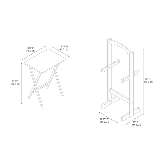Breckenham Faux Marble 5-pc. TV Tray Table