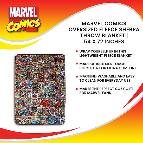 Marvel Comics Oversized Throw Blanket Unisex