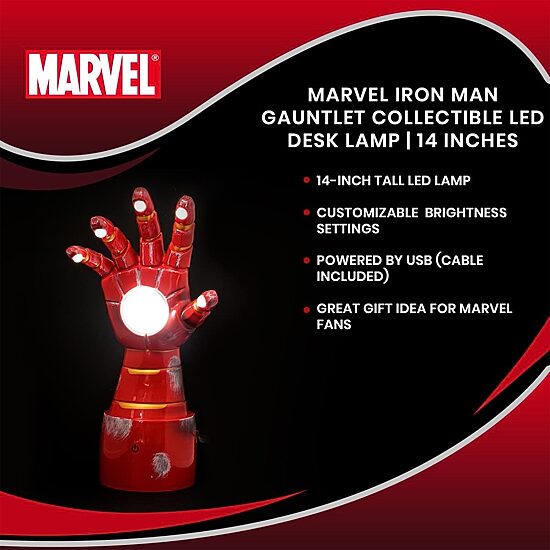 Marvel Iron Man Gauntlet 14 Inch Led Collectible Lamp Desk