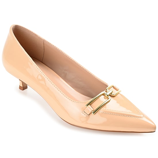 Journee Collection Rumi Womens Pointed Closed Toe Kitten Heel Pumps