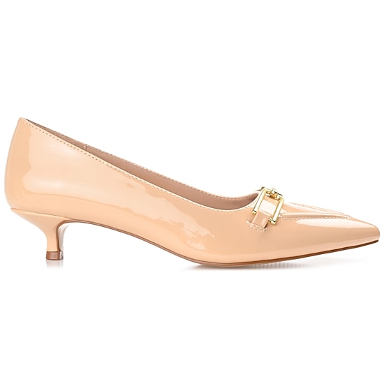 Journee Collection Rumi Womens Pointed Closed Toe Kitten Heel Pumps