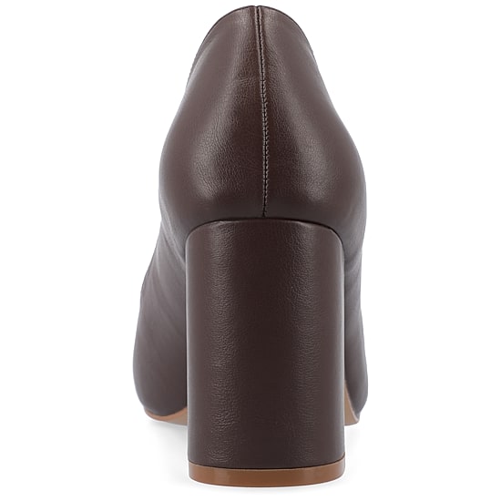 Journee Collection Simonne Womens Pointed Closed Toe Block Heel Pumps