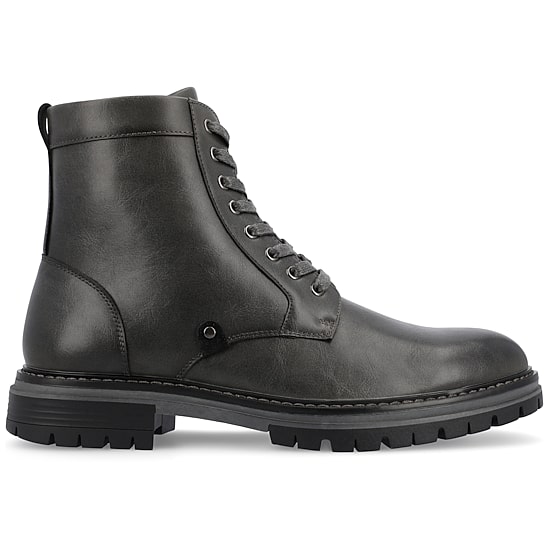 Vance Co Mens Denver Block Heel Lace-Up Boots