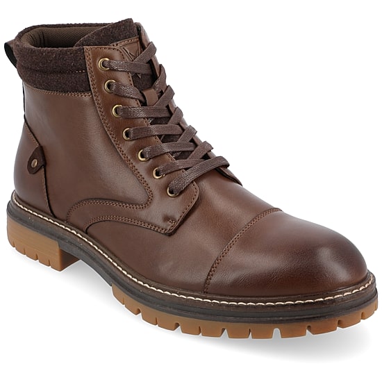 Vance Co Mens Fegan Flat Heel Lace-Up Boots