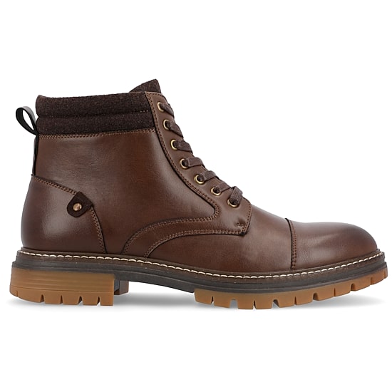 Vance Co Mens Fegan Flat Heel Lace-Up Boots