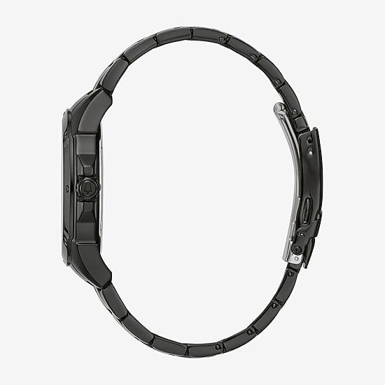 Bulova Classic Mens Multi-Function Black Stainless Steel Bracelet Watch 98c121