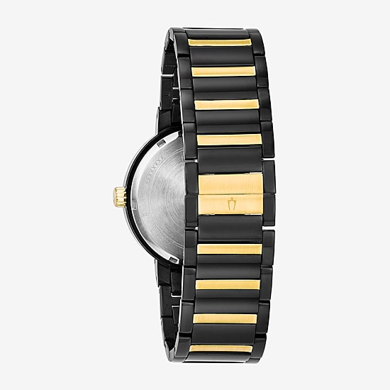 Bulova Futuro Mens Black Stainless Steel Bracelet Watch 98c124